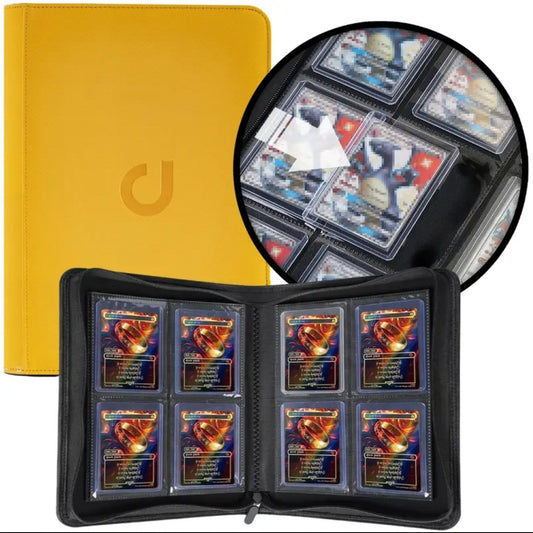 Toploader binder holds 128 toploader ( yellow)