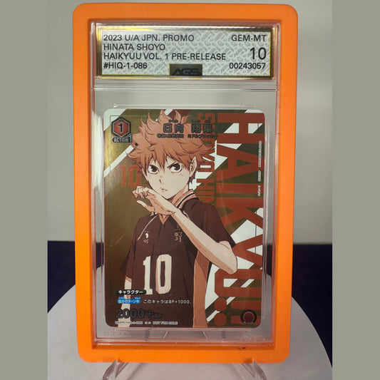 Shoyo Hinata Saikyo Jump-May 2024 Union Arena Japanese UAPR-Promos #086 graded 10